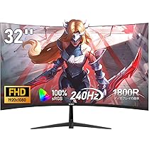 Amazon.co.jp: AESNO 32インチ 湾曲パソコンモニター FHD 240Hz 1800R